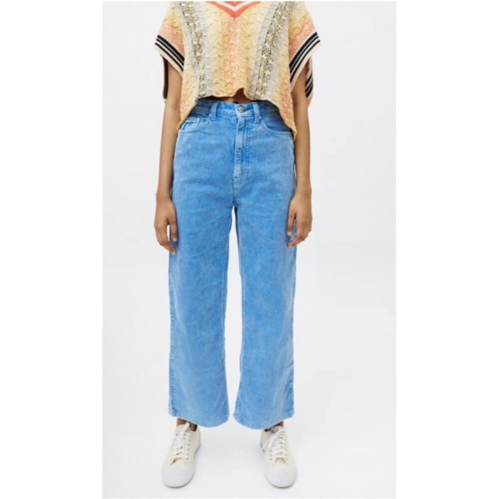 BDG Urban Outfitters Womens High & Wide Blue Corduroy Jeans Size 25 Womens (XS) - Picture 12 of 15